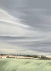 Den rolige himmel over landskabet