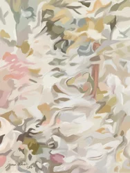 Blidt rosa blomstermotiv i abstrakt stil