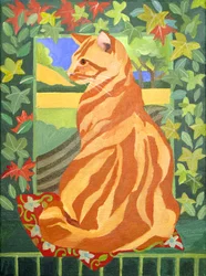 Cat 1, 2014 (akryl på lærred)