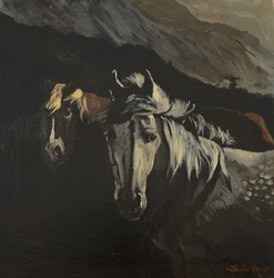 Mountain Ponies (olie på lærred)