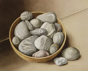 Bowl of Pebbles, 2005 (wc på papir)