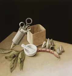 Køkkengeometri, 2005 (wc på papir)
