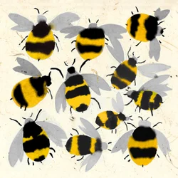 INKY BEES, 2022 (akvarel)