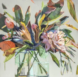 En buket med spidse blomster