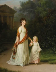 Marie Sophie Frederikke, prinsesse af Danmark og hendes datter, prinsesse Caroline