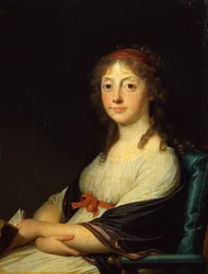 Portræt af en dame (olie på lærred)
