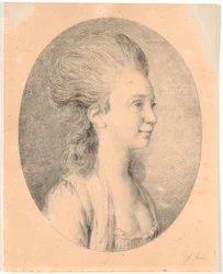 Portræt af Susanne Elisabeth Holm, kaldet Julie, Juels første forlovede