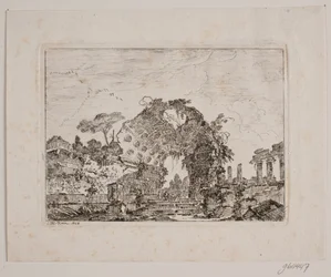 Antikke runiner af et tempel