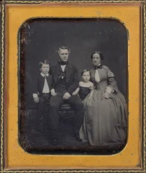 Portræt af en familie