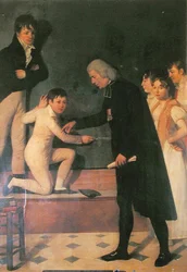 Abbe Roch-Ambroise Cucurron Sicard (1742-1822) Undervisning af børn i tegnsprog (olie på lærred)