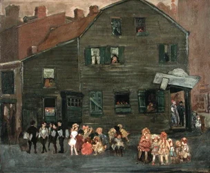 Det gamle hus, ca. 1910 (olie på lærred)