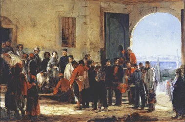 Krimkrigen: sygeplejersken Florence Nightingale på hospitalet i Scutari i Tyrkiet, 1856