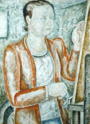 Selvportræt, ca.1928 (olie på gesso)