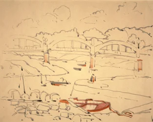 Illustration til "Broernes Bog", ca. 1911 (akvarel og blæk på papir)