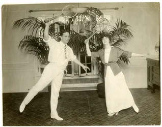 De nye parisiske dansere Señor Sebastian & Mme Mann - de dansede ved åbningen af Albemarle Hoffman Roof garden, ca. 1905-18 (gelatine sølvfoto)
