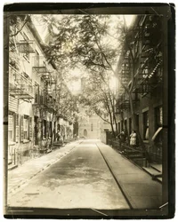 Patchin Place, der fører ud fra 10th Street, New York, USA