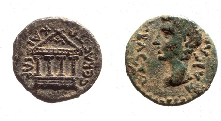 Mønter af Herodes Philip II, ca. 4 f.Kr. -34 e.Kr. (metal)