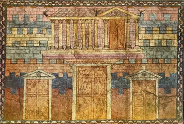 Salomons tempel (tempera på gips)