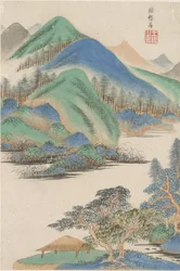 Landskab i stil med forskellige gamle mestre: I stil med Yang Sheng, 1669