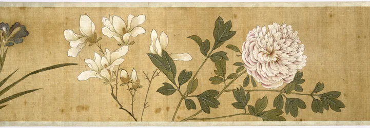 Et hundrede blomster, begyndelsen af det 17. århundrede (malet silke) (detalje)