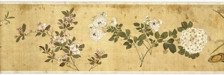 Hundrede blomster, tidligt 17. århundrede (malet silke) (detalje: se også 207347-58)