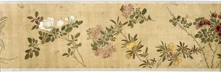 Et hundrede blomster, begyndelsen af det 17. århundrede (malet silke) (detaljer: se også 207347-58)