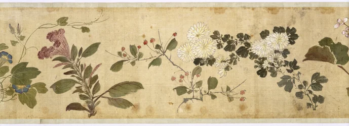Et hundrede blomster, begyndelsen af det 17. århundrede (malet silke)