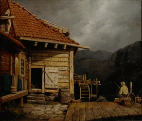 Mølle af Svartidiket (olie på lærred)
