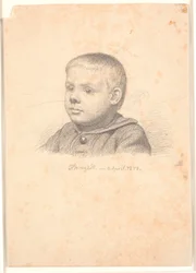 Drengeportræt, 3/4 profil mod venstre