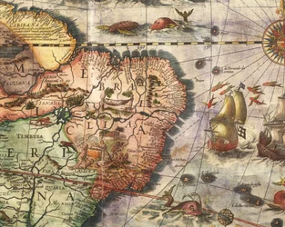 Kort over Amerika skabt af Joan Blaeu