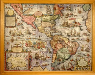 Kort over Amerika skabt af Joan Blaeu
