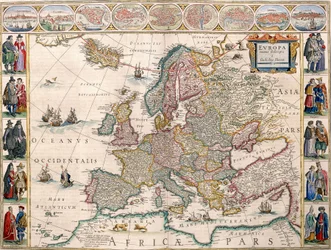 Kort over Europa fra Blaeu Atlas