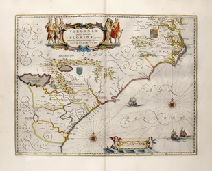 Kort over Virginia og Florida, 1667