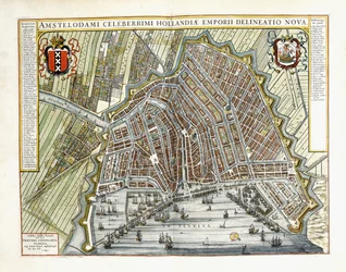Plan og udsigt over byerne og bygningerne i Holland og de lave lande, 1649