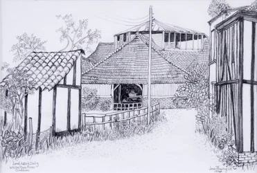 Lord Astors Dairy, White Place Farm, Cookham 2012, blyant