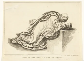Geknielde figur Studie til malerierne af Jesu drama (titel på objekt)