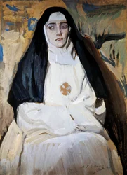 En nonne. Maleri af Joaquín Sorolla (1863-1923)