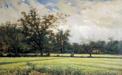 Boghvede i blomst. Maleri af Joaquim Vayreda i Vila (1843-1894). Olie på lærred, anden halvdel af 1800-tallet, spansk kunst. Museet i Montserrat (Spanien).