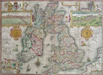 Kort over Kongeriget Storbritannien og Irland, 1610
