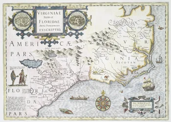 En ny beskrivelse af provinserne Virginia og Florida i Amerika, 1636