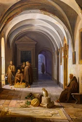 Franciskanermunke i klosteret Santa Maria d