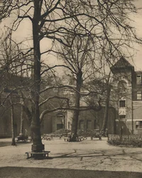 Under Elms in the Courtyard of Middlesex Hospital, c1935.