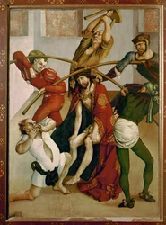 Jesus med tornekronen (tempera på grantræ)