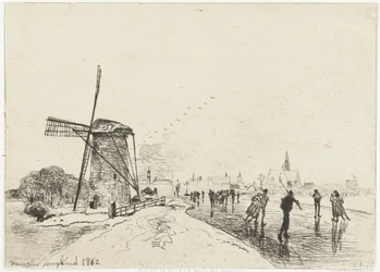 Udsigt over Maassluis Vue de la ville de Maaslins (Hollande) (titel på objekt)