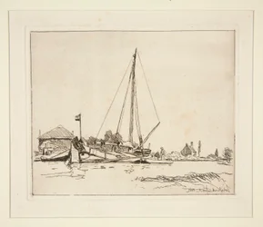 La Barque amarr?e (Den fortøjede båd)