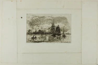 Nedgående sol, Antwerpen Havn