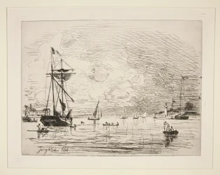 Afslut fra havnen i Honfleur