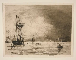 Afslut fra havnen i Honfleur