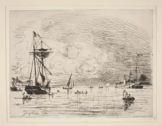 Afslut fra havnen i Honfleur