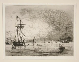 Afslut fra havnen i Honfleur